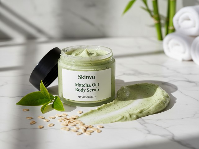 Bpom (90)NA18230700577 Skinvu Matcha Oat Body Scrub